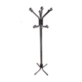 Chrome metal parrot coat holder from the 70s