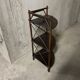 70s rattan corner cabinet
