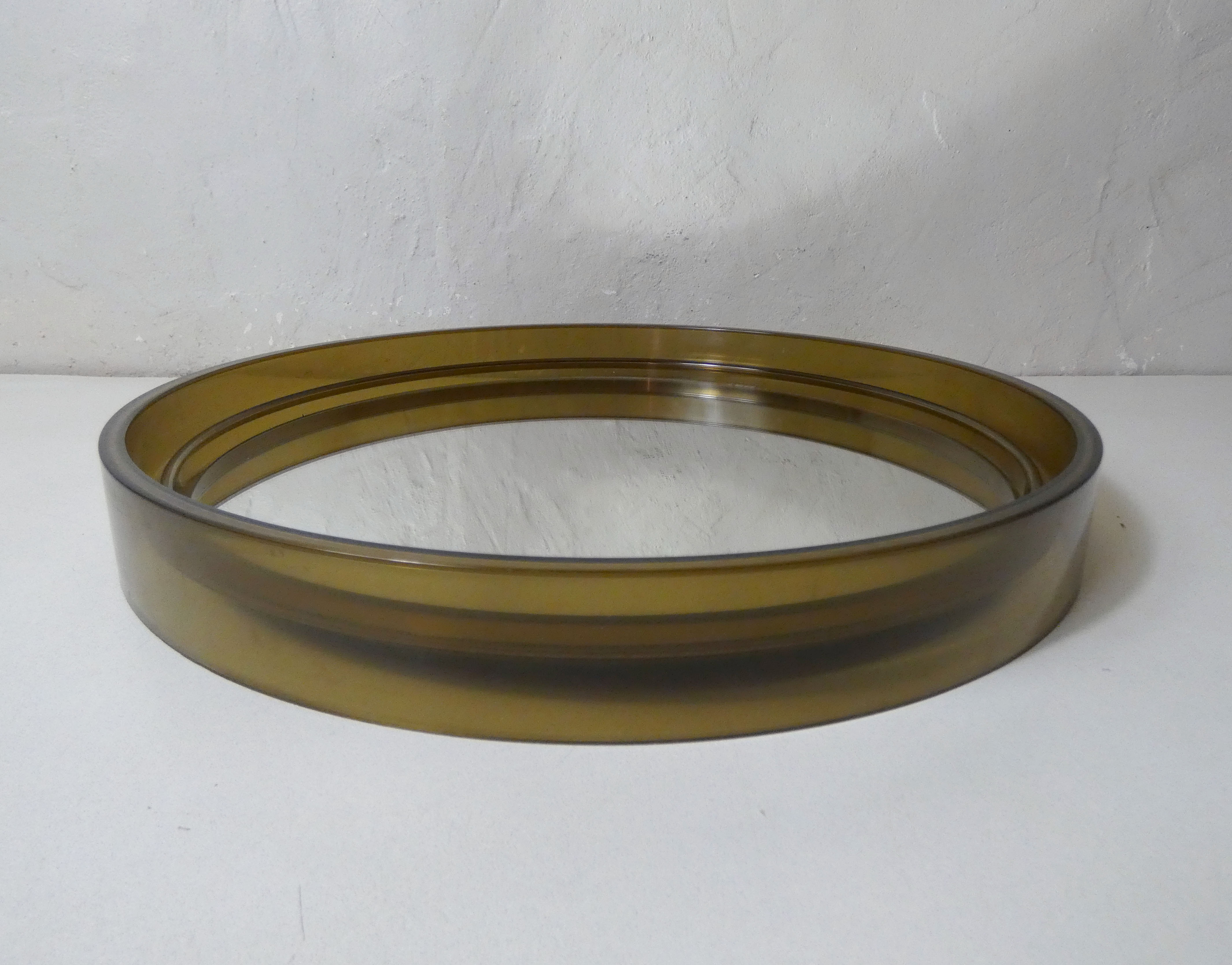 Gilac mirror in vintage smoked plastic