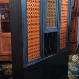 Vintage painted wooden bookcase