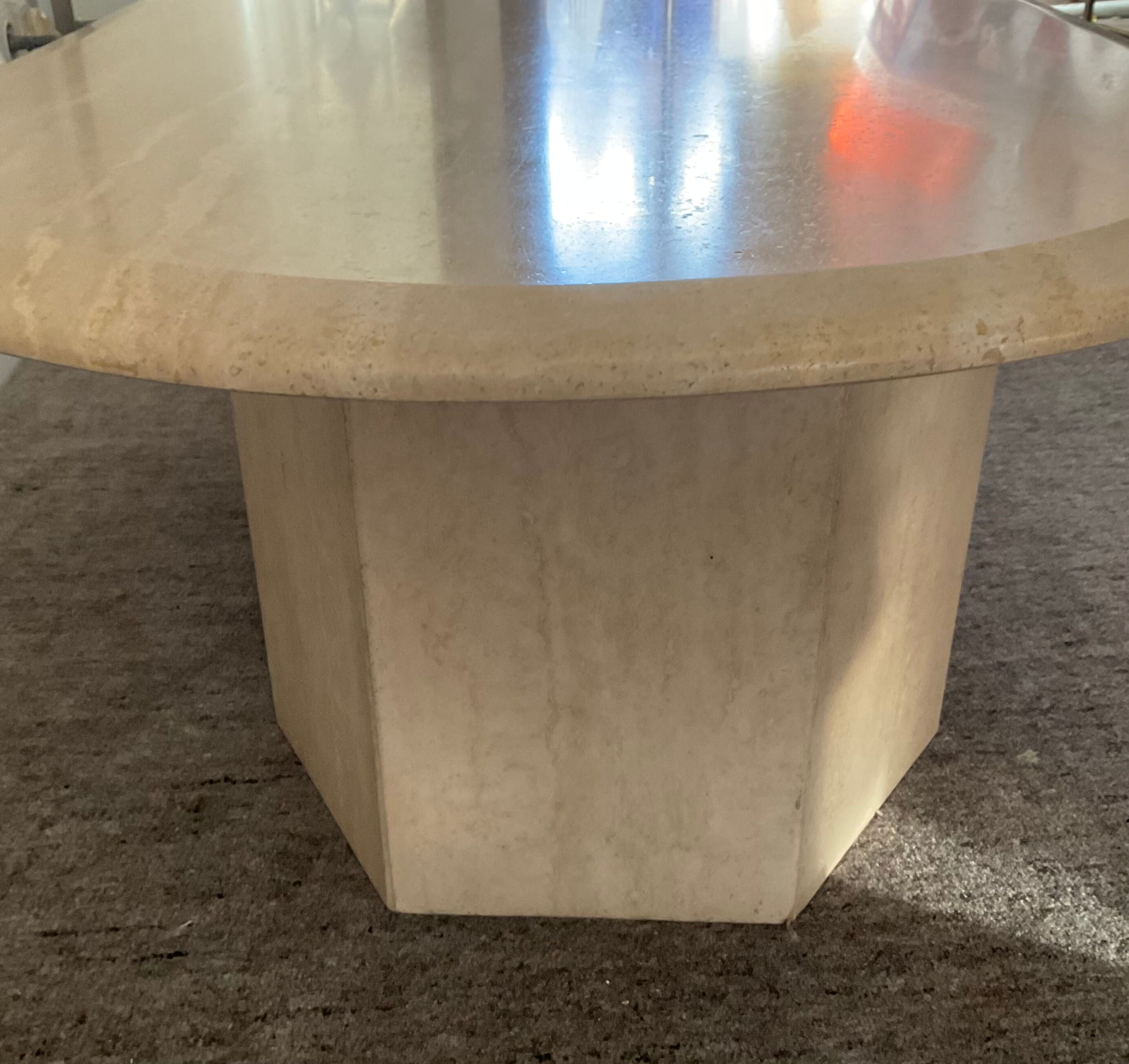 Travertine coffee table from the 70s