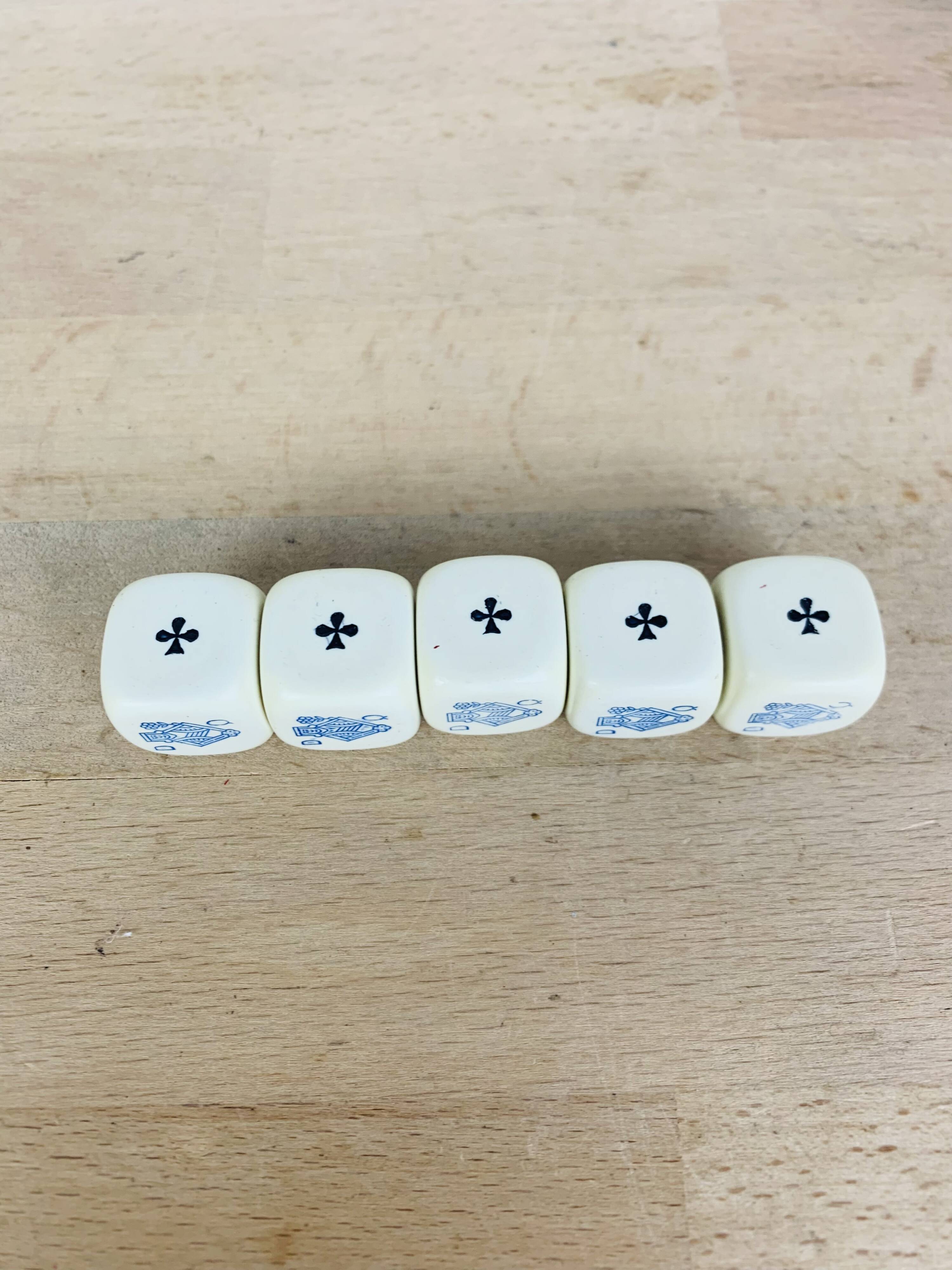 Vintage Ace Poker Dice Set