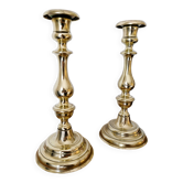 Paire de chandeliers laiton