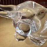 Bull ashtray in crystal