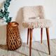 Wooden cream mouldy chair peddling spindle