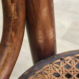 4 old wooden bistro chairs