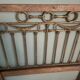 Oak and brass headboard from the 20s-30s
