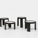 Set of 4 reversible nesting tables by Gianfranco Frattini for Cassina, Italy 1960s