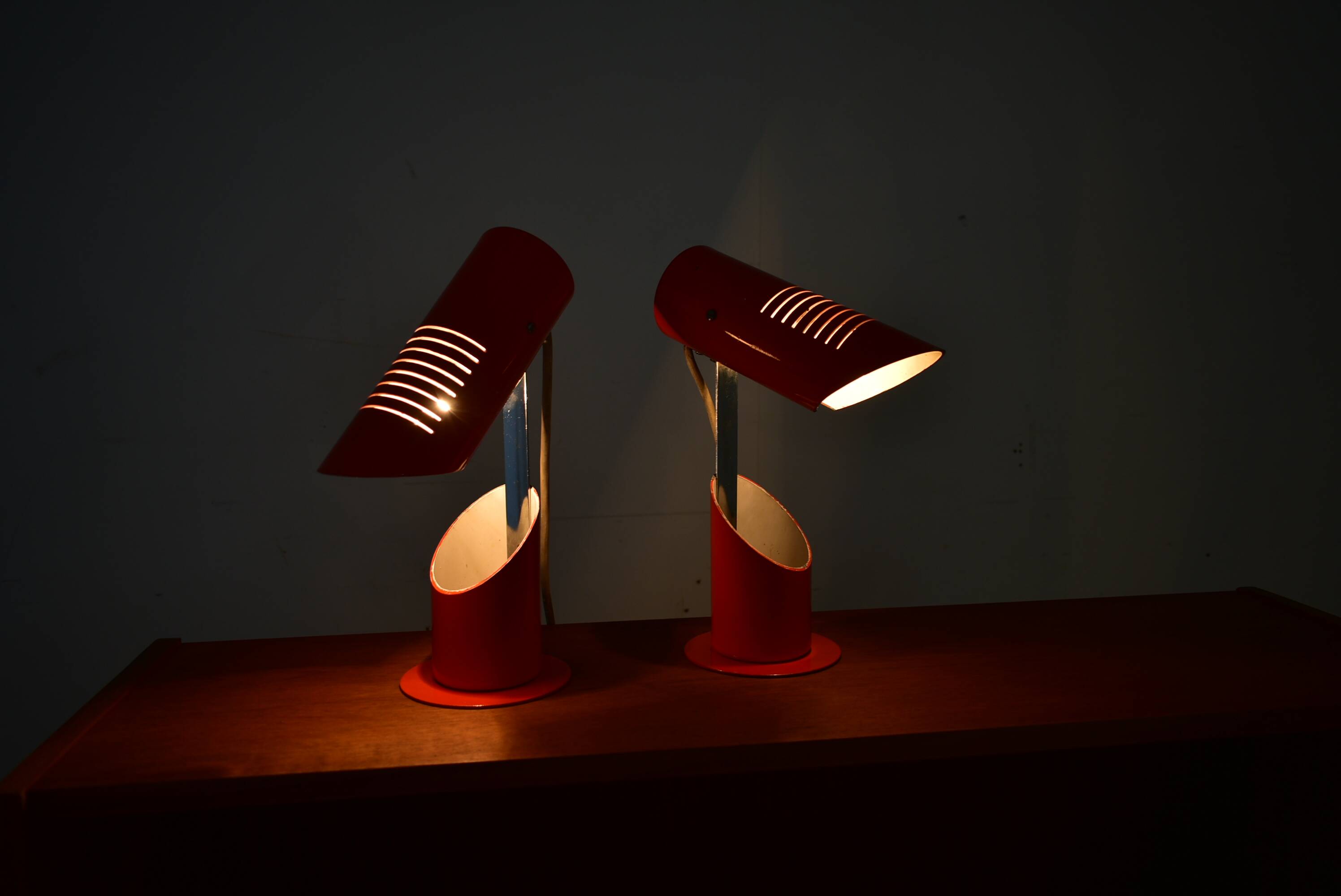 Space Age foldable table lamps from Szarvasi, 1960s