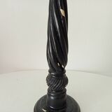 Large antique carved wooden candlestick