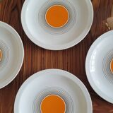 Set of 4 orange plates Bareuther 131