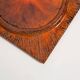 Vintage deep orange ceramic decorative plate, Italy, 1960s