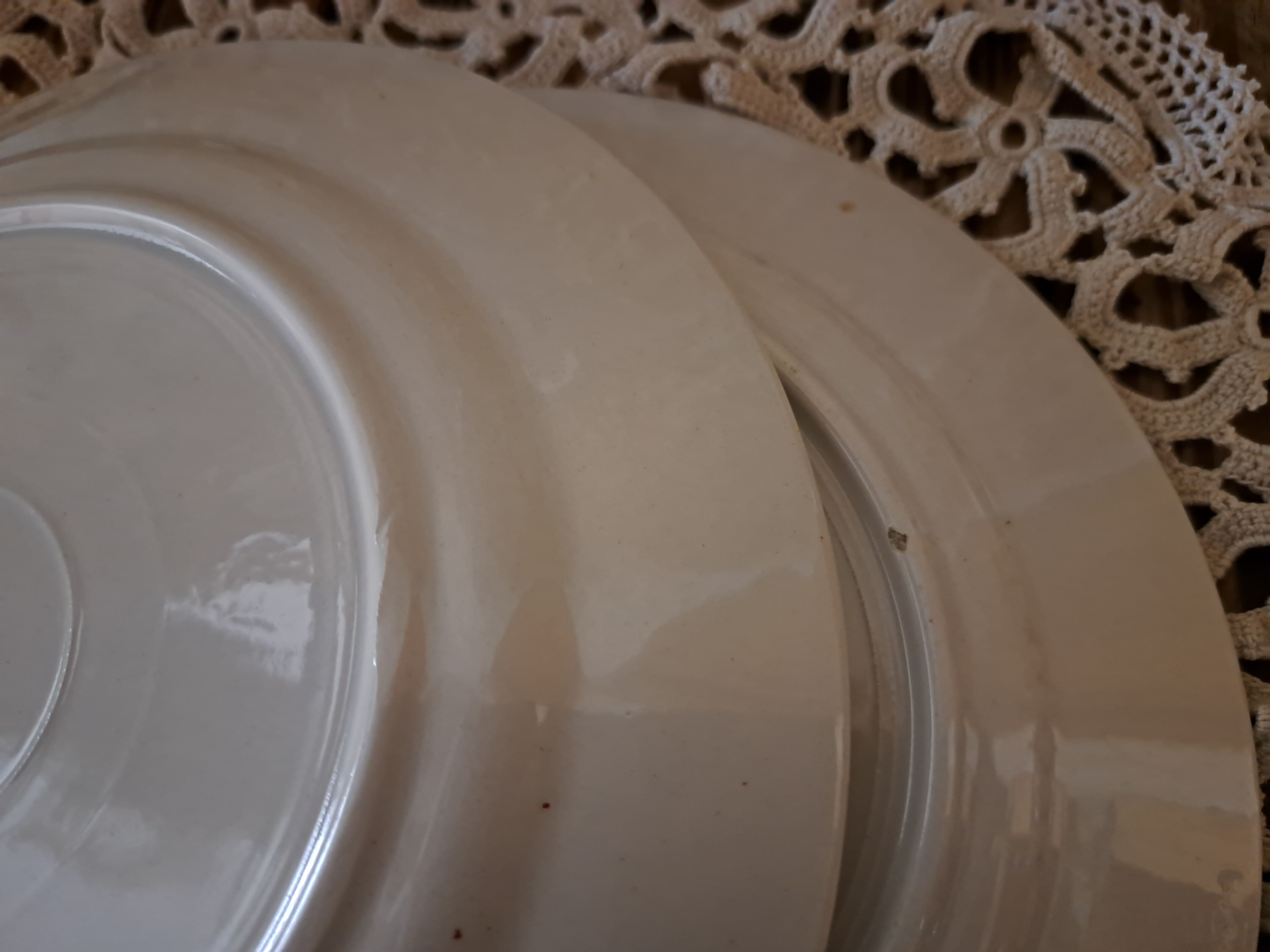 4 flat plates Badonviller Art Deco