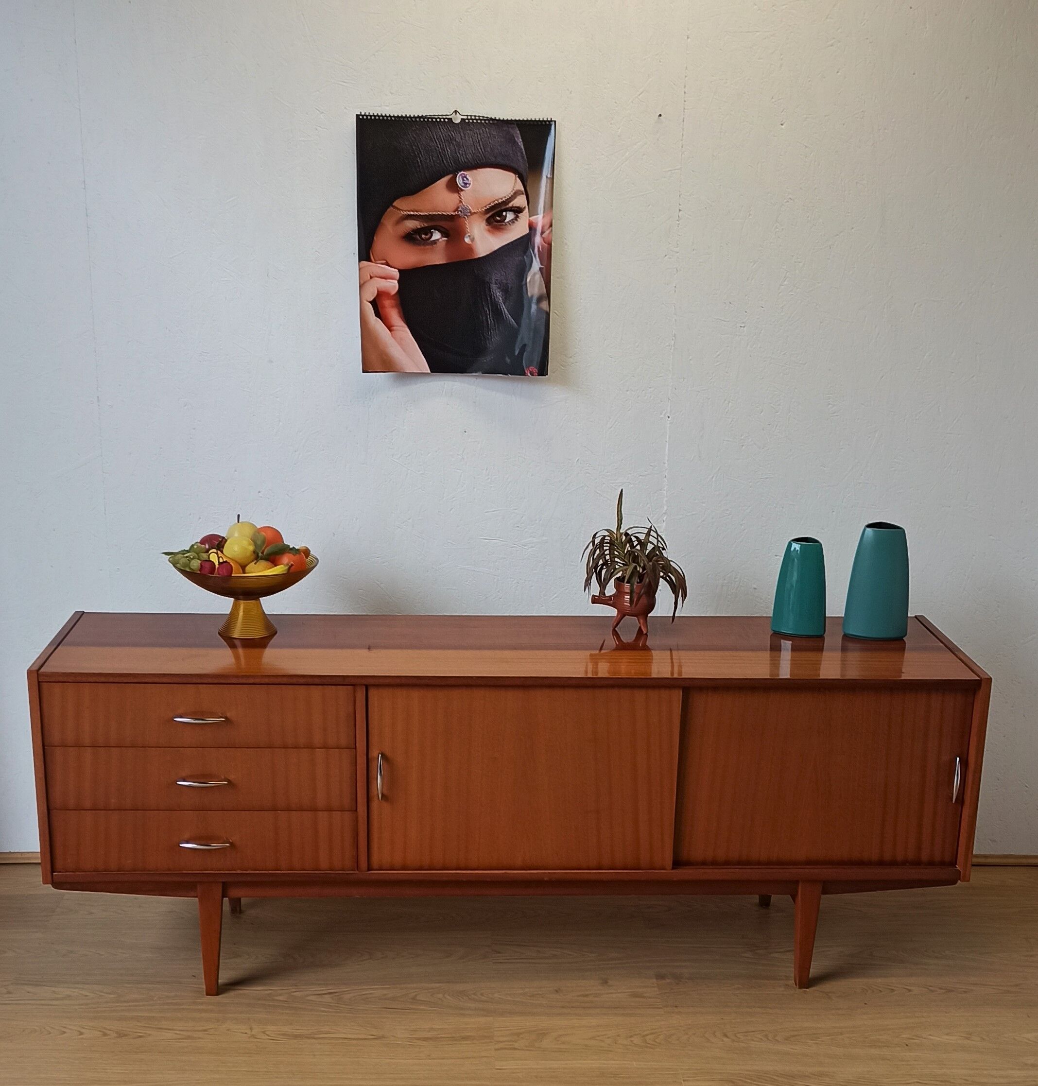 Modernist long sideboard of the 1970s.
