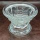 Pair of vintage clear glass double-function candlesticks, candle holders