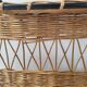 Vintage rattan & steel shelf 1950