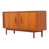 Buffet à portes tambour par Svend Dyrlund (Danemark, années 1960).