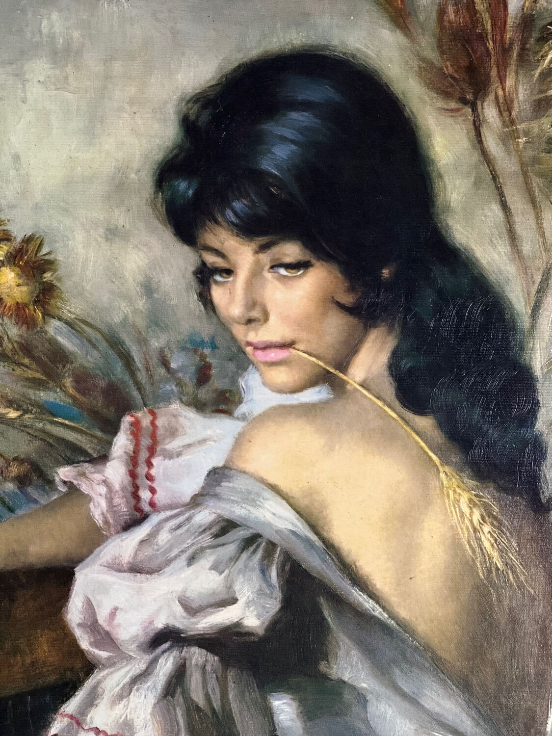 Painting “The Gypsy with the Golden Wheat”, Francisco Ribera | Selency