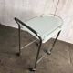 Chrome and transparent glass rolling dessert trolley, French Regency style from the 1960s.