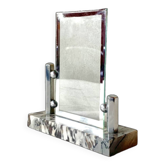 Art Deco photographic frame in marble and glass