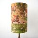 Lampshade with a hunting scene motif, horses, "Marignan" fabric.