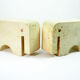 Pair elephant bookends travertine Fratelli Mannelli, 1970s