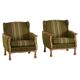 Danish "Mid-Century Modern" style, pair of oak armchairs, Henning Kjærnulf, 1960s.