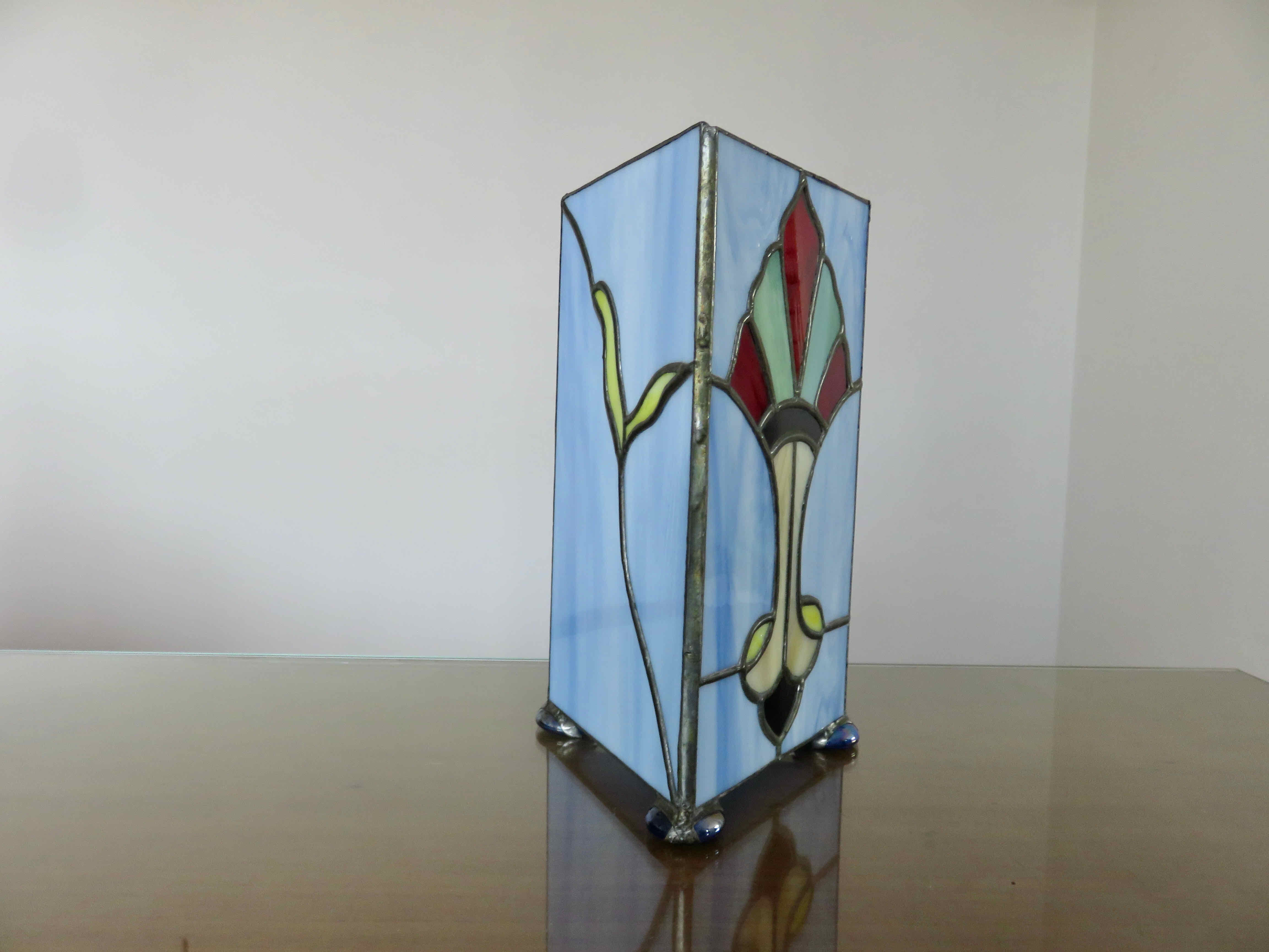 Art deco lamp in glass paste