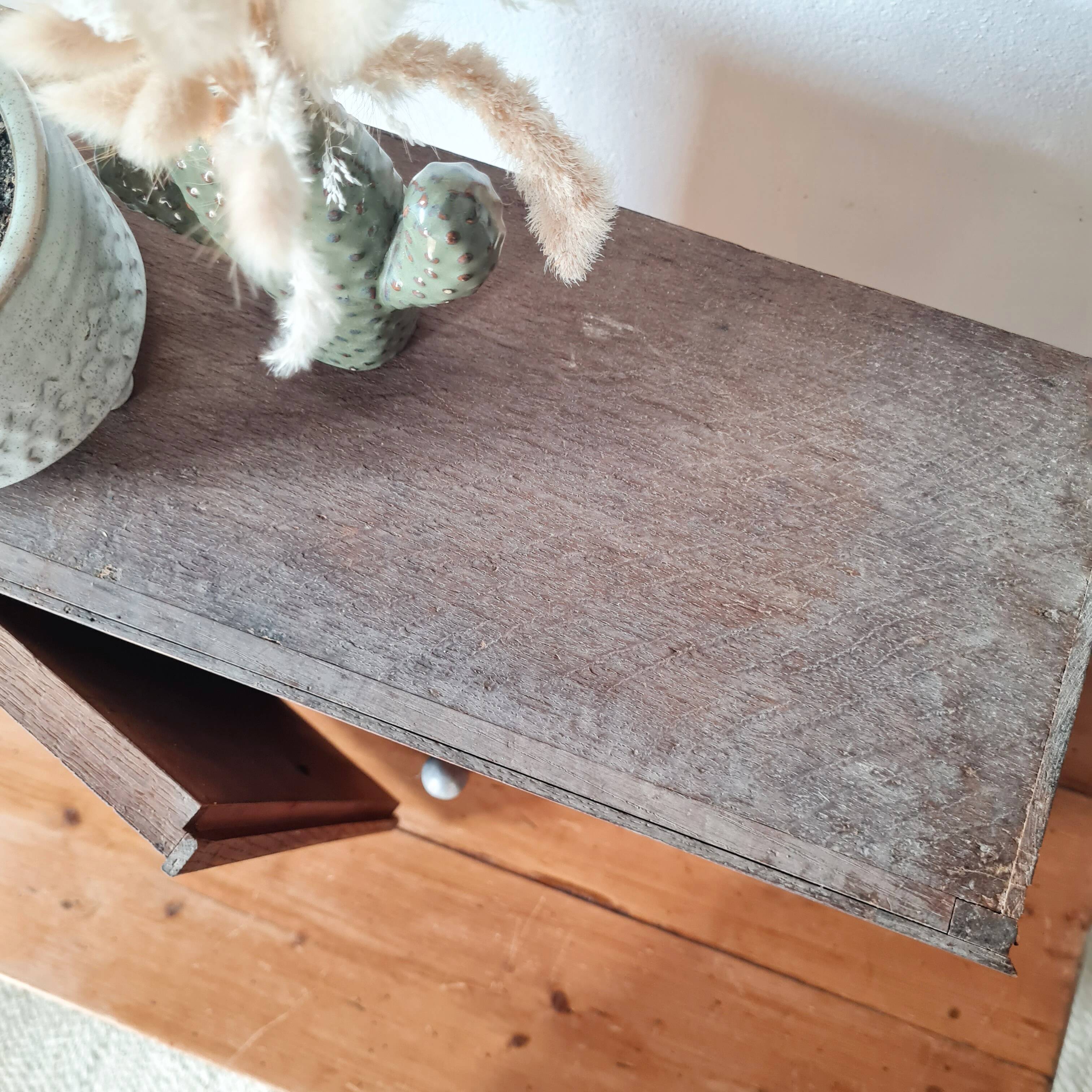 Vintage wooden medicine cabinet from the 1950s.
