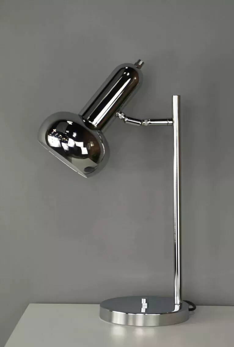 Articulated lamp in chrome metal from the 60s