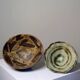 Pair of mismatched vintage "Wabi-Sabi" handcrafted ceramic/stoneware bowls