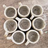 Service à café thé en grès façonné à la main