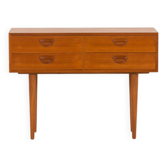 Commode en teck de Kai Kristiansen ou coffre d'entrée fabriqué par FM en 1962.