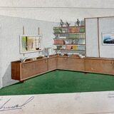 Interior designer study 60s - Jean PRUD'HOMME-BÉNÉ