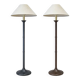 2 x lampes de table en bois imitation bambou / années 1980
