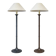 2 x lampes de table en bois imitation bambou / années 1980