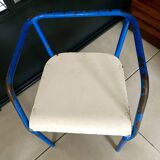 Blue metal child chair
