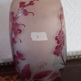 glass paste vase ruby series signed LEGRAS
