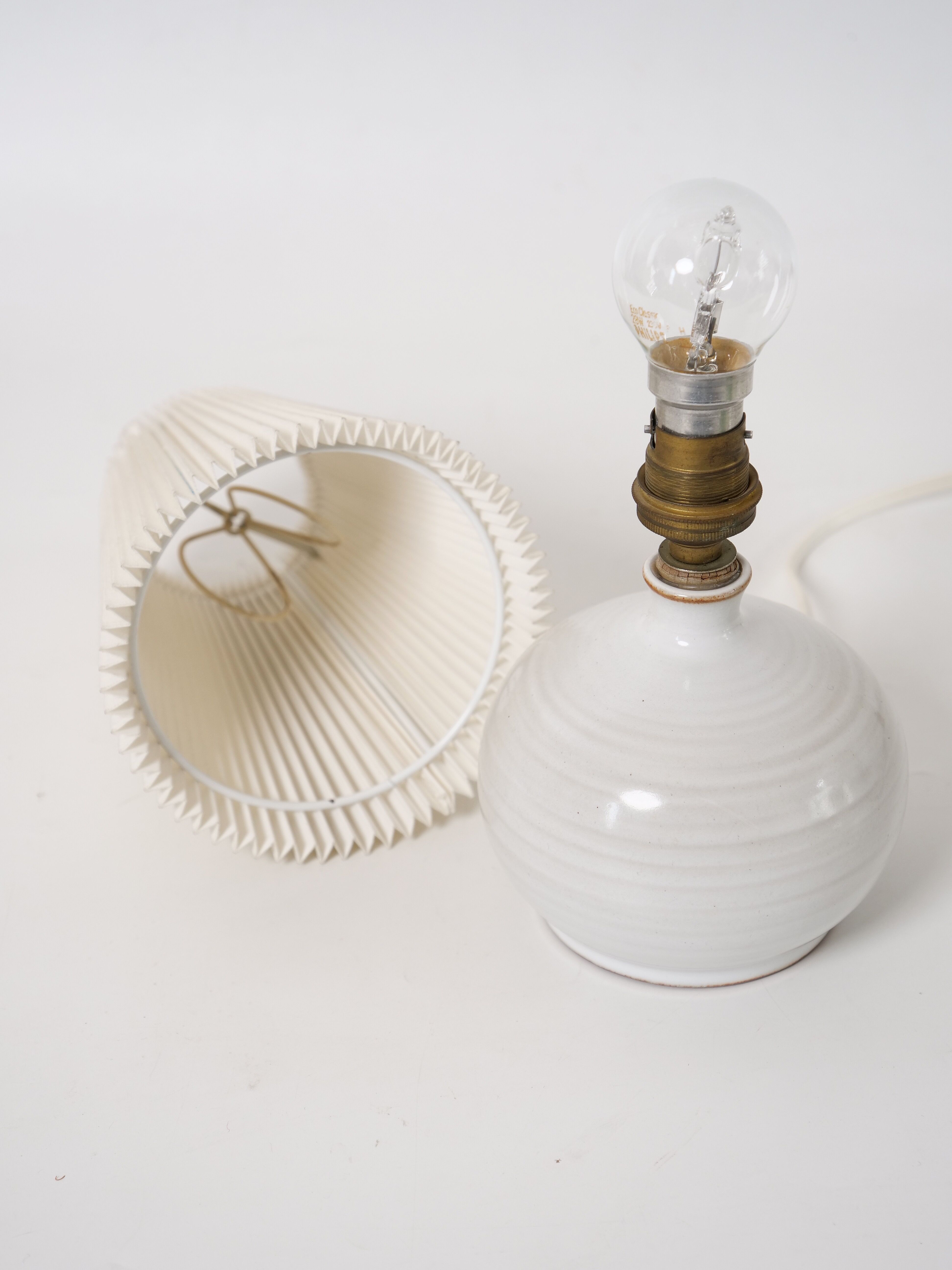 Terracotta lamp signed