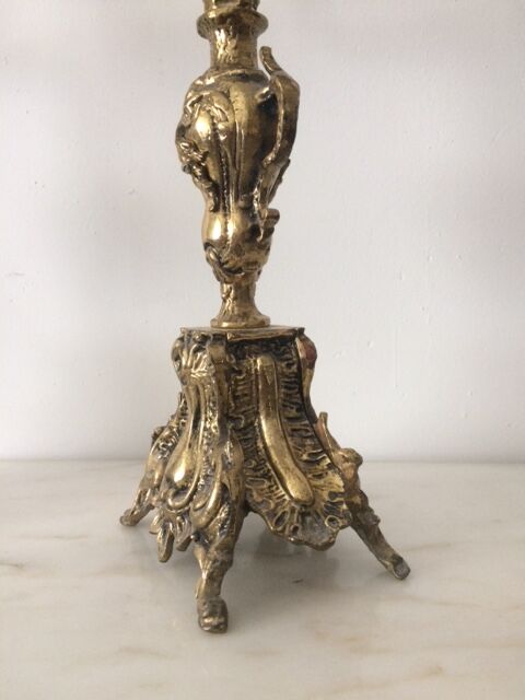 Pair of baroque bronze chandeliers