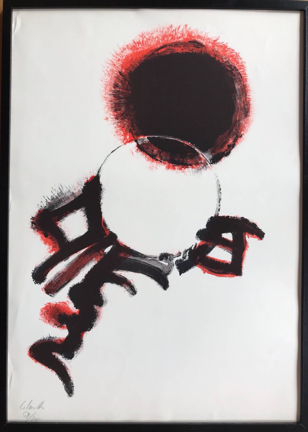 Jean-marie calmettes, 1918-2007. black sun. lithograph