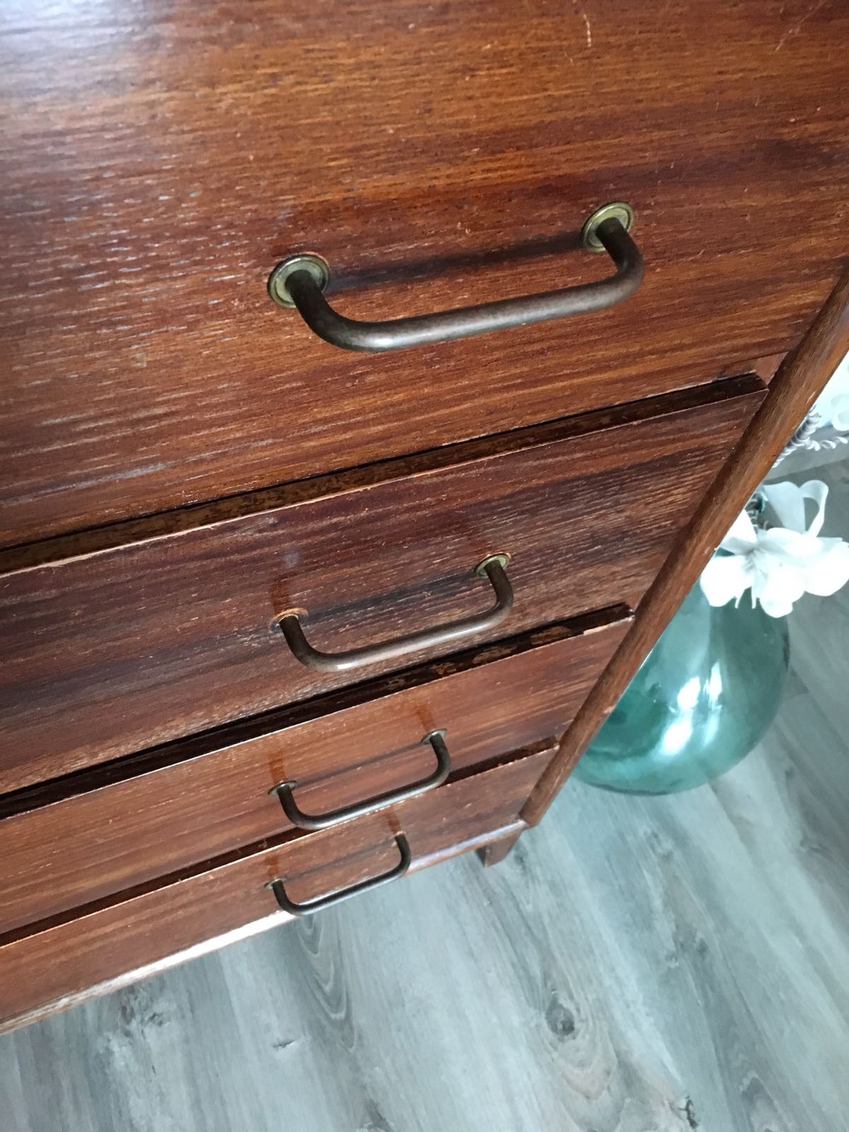 50s oak chest of drawers