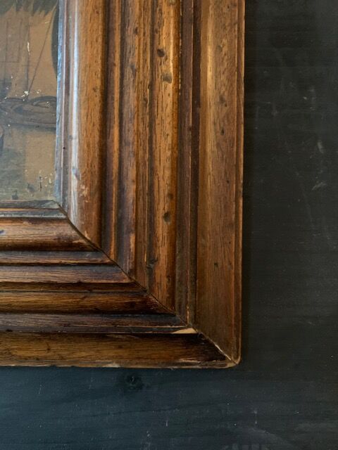 Vintage wooden Huguenot frame