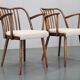 1960s Antonin Suman Set of Six Beech Dining Chairs, Restored