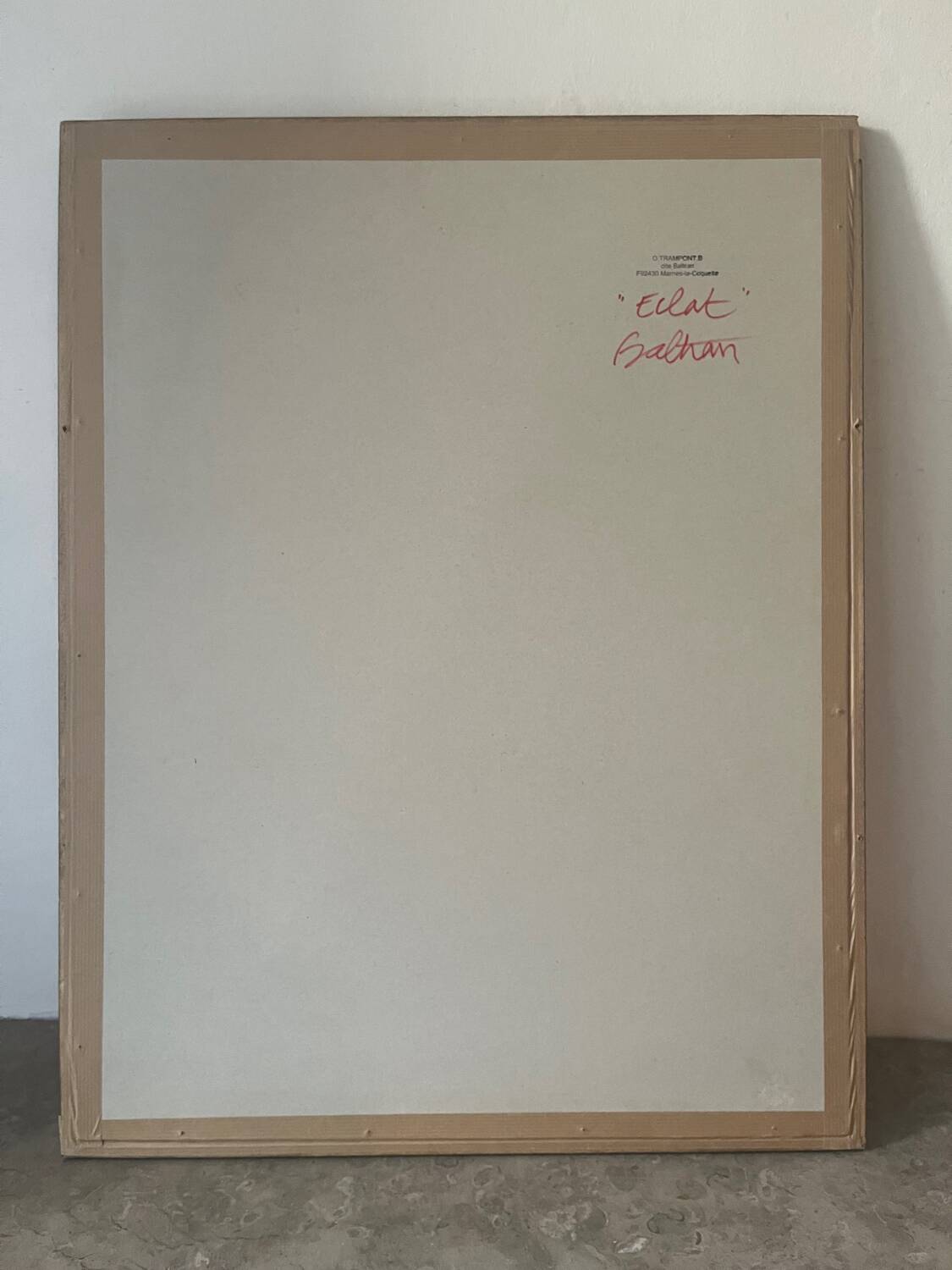 Abstract "Éclat" oil on canvas signed Baltran