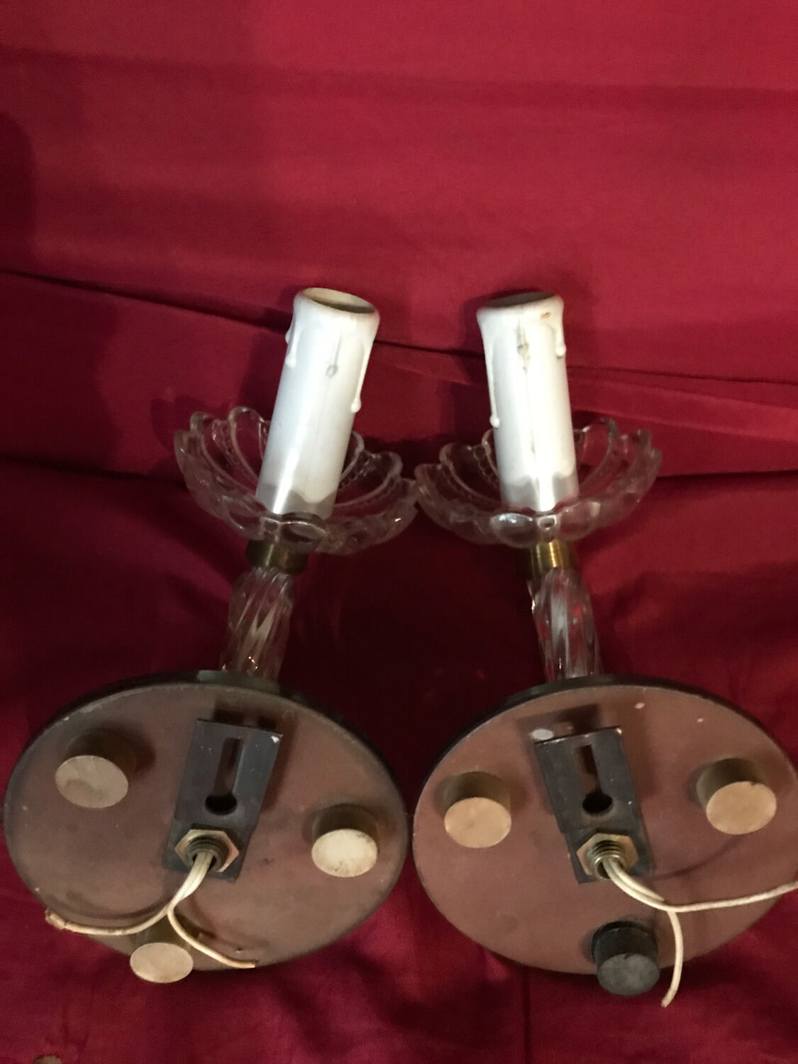 Pair of wall lights from the 1950s in murano glass