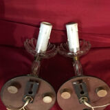 Pair of wall lights from the 1950s in murano glass