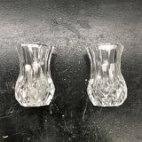 Pair Old Crystal Salerons Small Model Vintage Kitchen Utensils