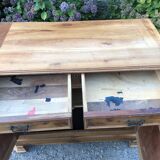 Old low sideboard in solid cherry wood from the 1900s.