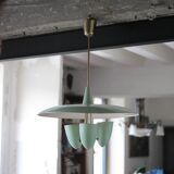Vintage lacquered metal pendant from the 1950s, Herman Busquet for Hala.
